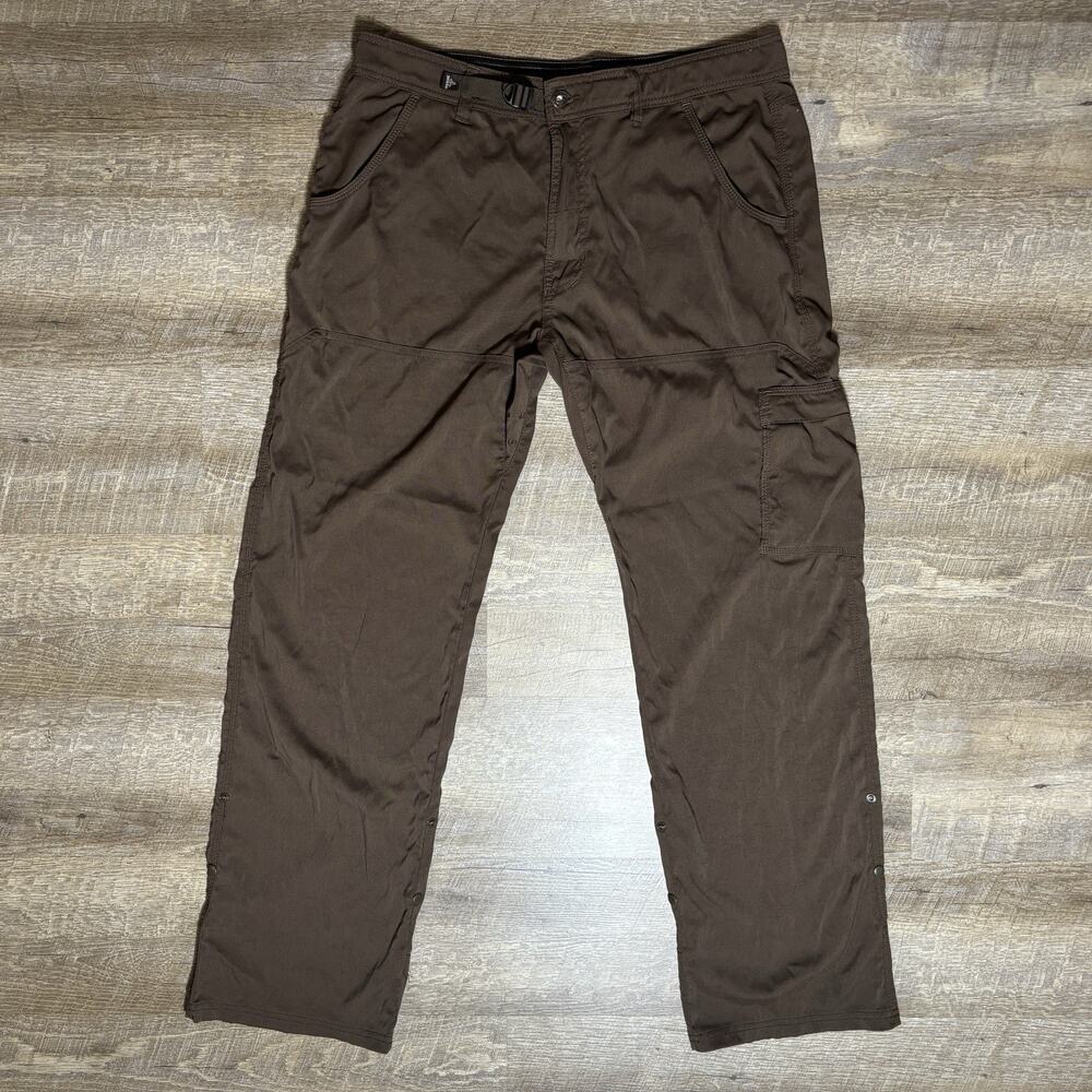 Prana Zion Cargo Pants Men's 36x32 Dark Brown Stretch Hiking Outdoors Gorpcore
